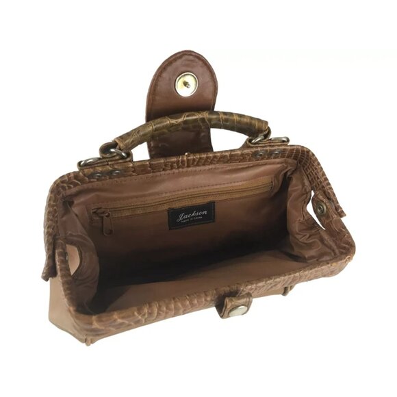 Jackson Womens Brown Dolce Vita Leather‎ Inner Pocket Top Handle Bag Size Medium - Picture 7 of 10